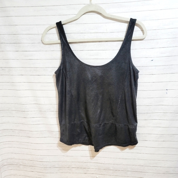 AG ADRIANO GOLDSCHMIED GRAY PEPLUM TANK TOP, SZ XS - Picture 1 of 7